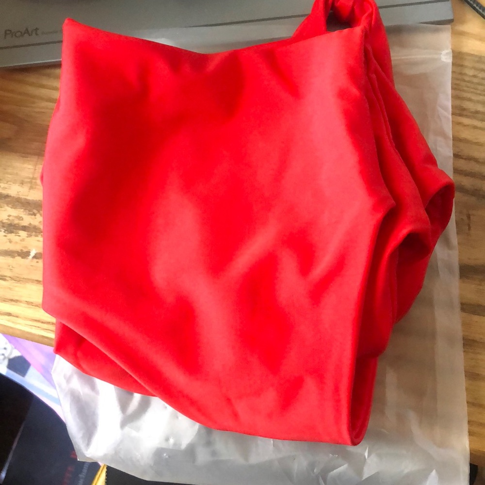 Jade Swim Contour one piece in Lava (red), size L